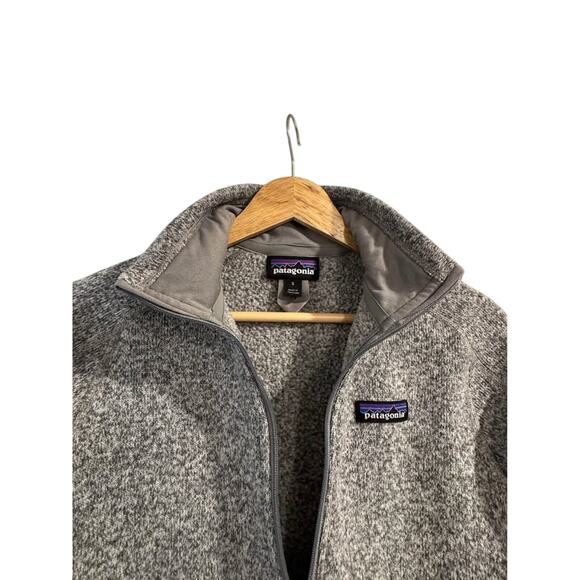 Patagonia Womens Better Sweater Size Small 1/4 Zip Marled Grey Sweater - Picture 3 of 3